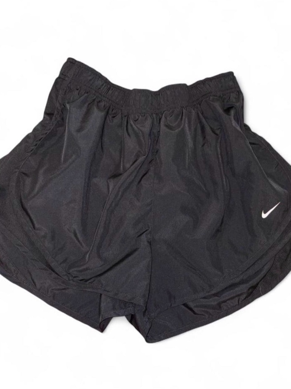Nike Women's Black Running Shorts with White Swoosh